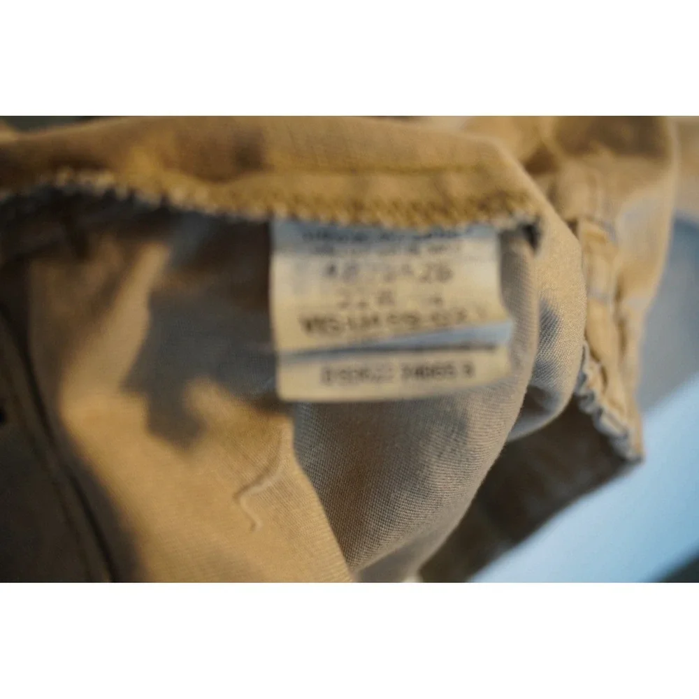Lee Men's Khaki Pleated Chino Pants Size 42 X 28 Beige Classic Fit Casual